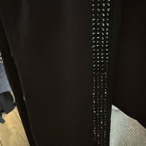 LAGENCE Margot Crystal Black crystal Stripe Skinny Jeans in Noir NWOT - Picture 5 of 14